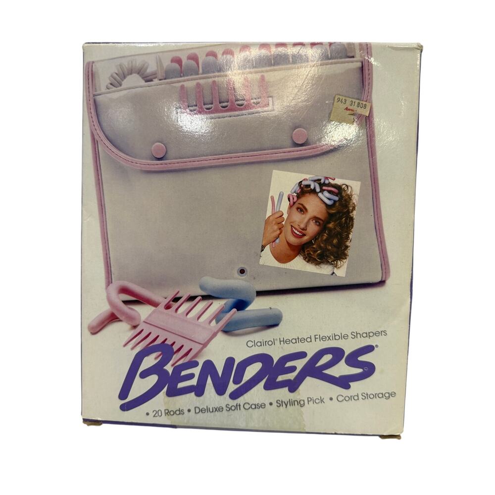 Vintage Clairol Benders Heated Flexible Shapers 20 Rod Set Case 1980s